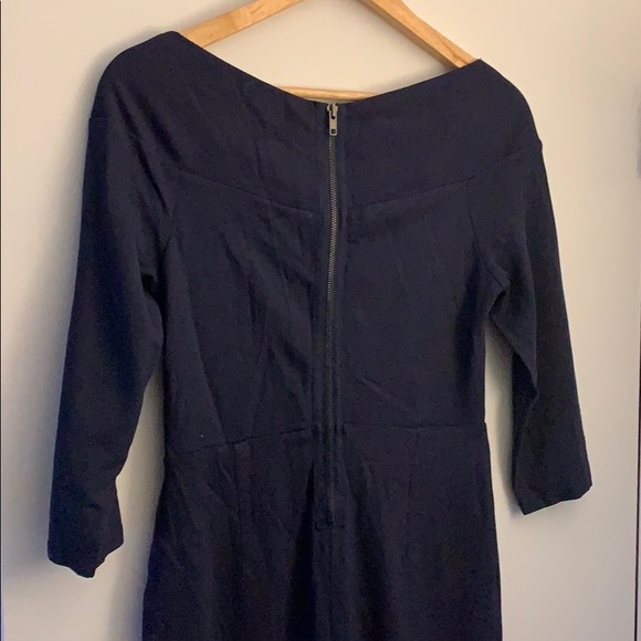 Bailey44 Anthropologie V-Neck Knotted Navy Dress - Picture 6 of 7